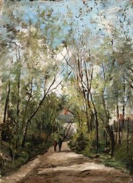 An Afternoon Stroll Oil Painting by Paul Emmanuel Peraire