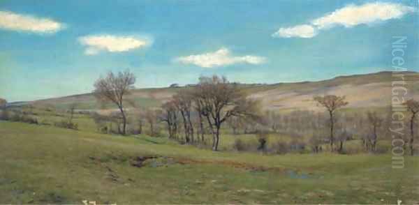 April afternoon Oil Painting by Henry William Banks Davis, R.A.