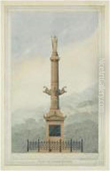 Colonne Rostrale Oil Painting by Charles Percier