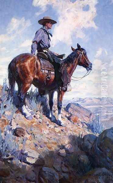 Sentinel of the Plains Oil Painting by W. Herbert Dunton