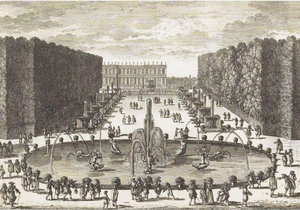 Six Views Of Fountains And 
Gardens In France Including: La Vue De Cascades De Versailles Et 
D