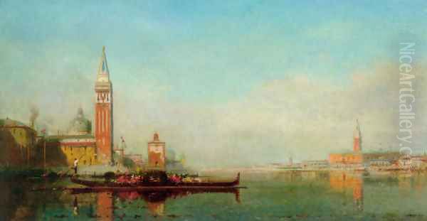 The Island of San Giorgio Oil Painting by Henri Duvieux