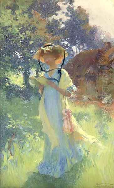 A read in the garden Oil Painting by Henri-Gaston Darien