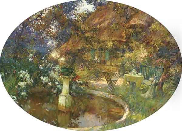 un jardin en ete Oil Painting by Henri-Gaston Darien