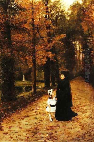 A Walk in the Park Oil Painting by Horace de Callais