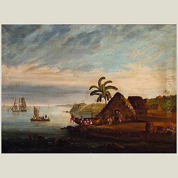 Vista De Puerto Rico Oil Painting by Genaro Perez Villaamil