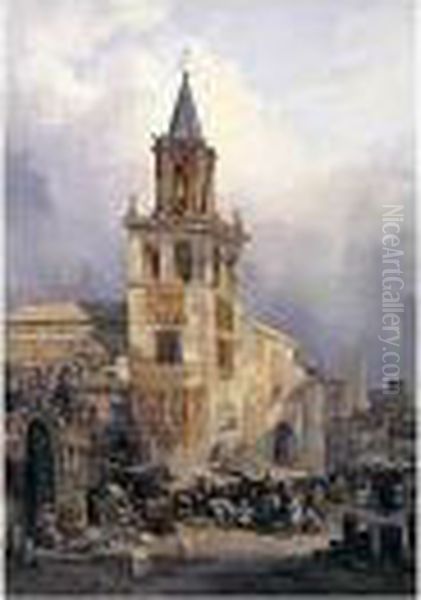 Ferrol 1807-54 Oil Painting by Genaro Perez Villaamil