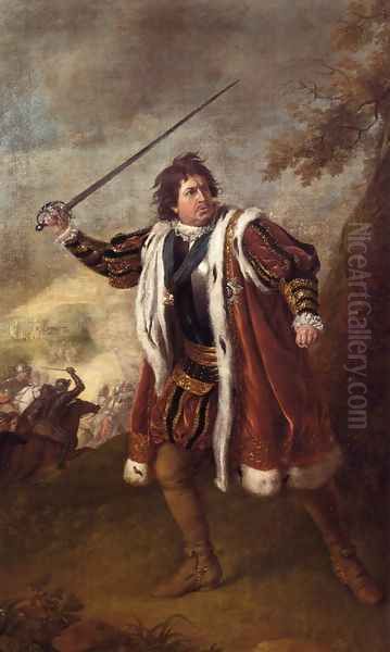 Portrait of David Garrick as Richard III Oil Painting by Sir Nathaniel Dance-Holland