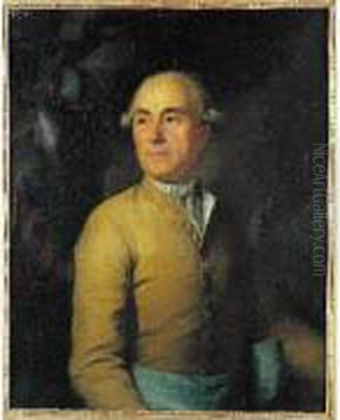 Portrait De Gabriel Charles De Calmesne Oil Painting by Lie Louis Perin-Salbreux