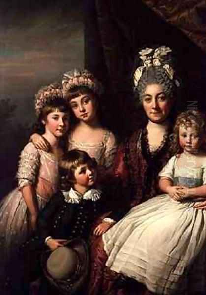 Lady Cooper with her Family Oil Painting by Sir Nathaniel Dance-Holland