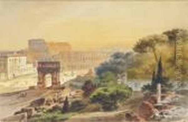 Colosseum In Rom Oil Painting by Friedrich Perlberg