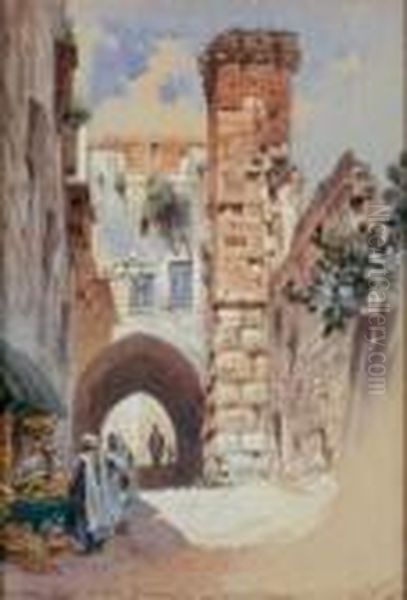 In Jerusalem Oil Painting by Friedrich Perlberg