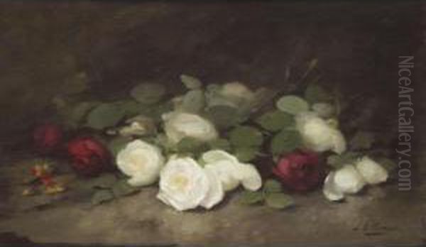 Roses Oil Painting by Louise Ellen Perman