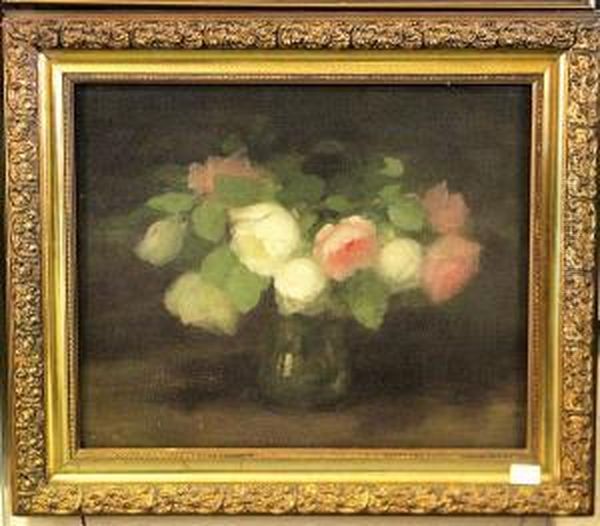 Roses Oil Painting by Louise Ellen Perman