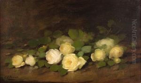 Yellow Roses Oil Painting by Louise Ellen Perman