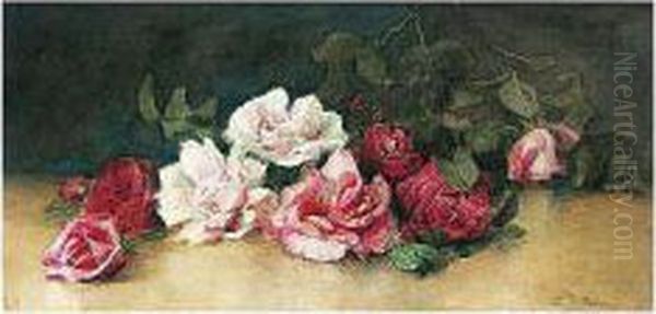 Roses Oil Painting by Louise Ellen Perman