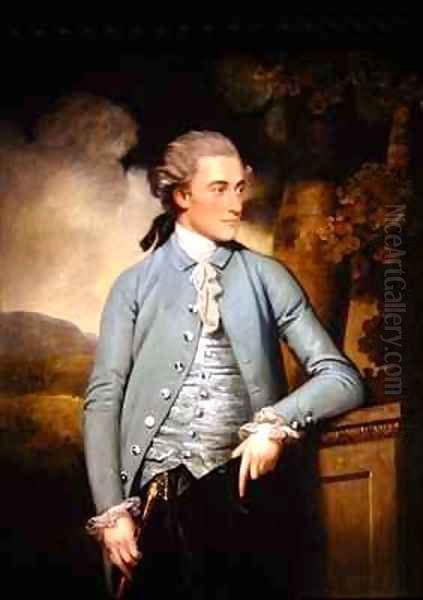 A portrait of John Mortlock of Cambridge and Abington Hall Great Abington Cambridgeshire Oil Painting by John Downman