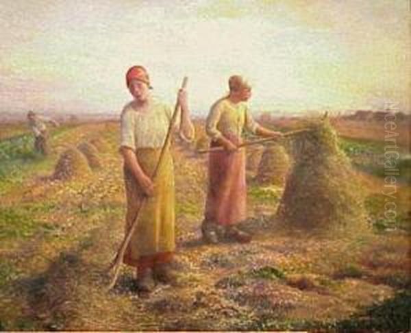 The Harvesters Oil Painting by Aime Perret