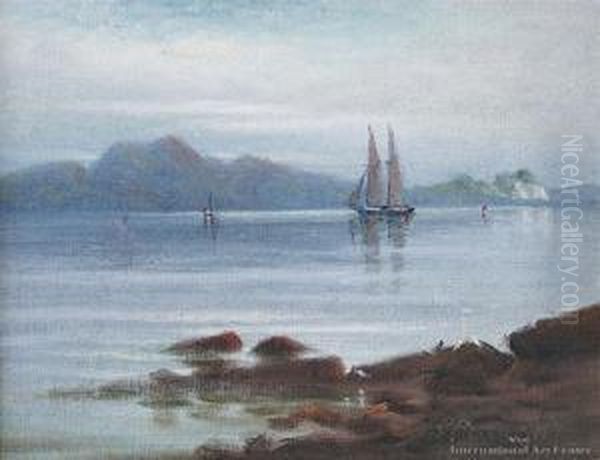 Rangitoto Oil Painting by John Douglas Perrett