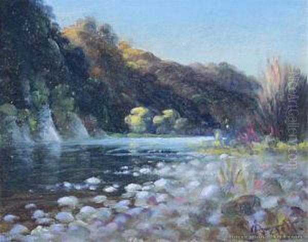 Hutt River Oil Painting by John Douglas Perrett