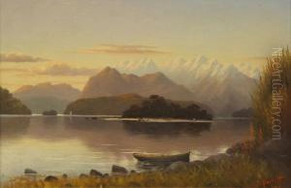 Manapouri Oil Painting by John Douglas Perrett