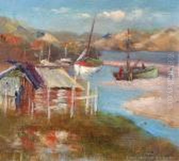 Port Chalmers Oil Painting by John Douglas Perrett