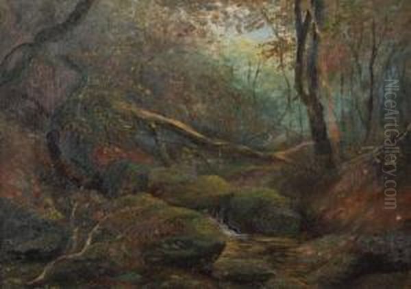 Bush Scene Oil Painting by John Douglas Perrett