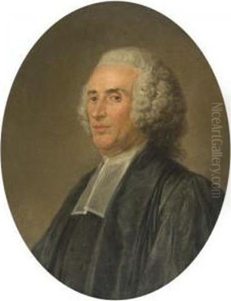 Portrait Du Jurisconsulte Rateau Oil Painting by Jean-Baptiste Perronneau