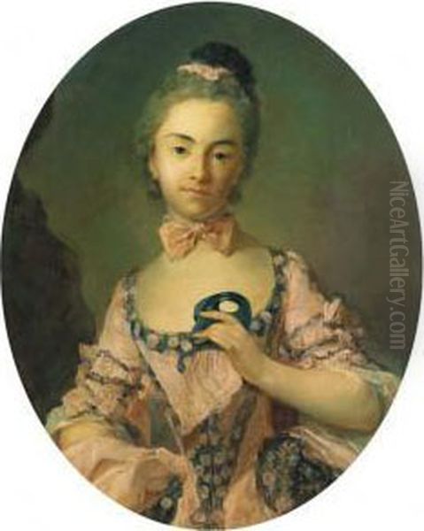 Portrait Of A Lady Oil Painting by Jean-Baptiste Perronneau