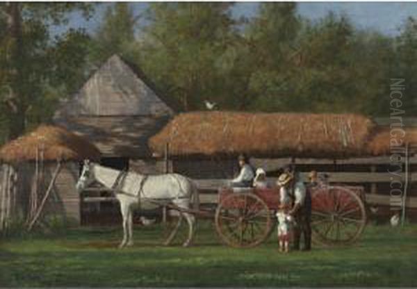 Going For A Ride Oil Painting by Enoch Wood Perry