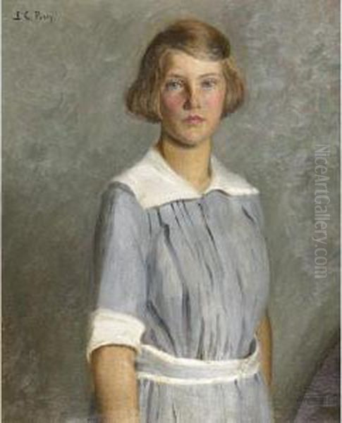 Portrait Of Anita Grew As A Young Girl Oil Painting by Lilla Calbot Perry