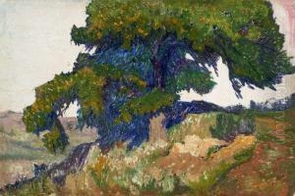 L'arbre Bleu Oil Painting by Henri Person