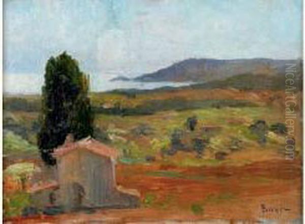 Le Golf De Saint-tropez, Circa 1900-1905 Oil Painting by Henri Person