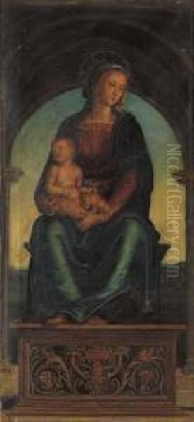 Madonna Con Bambino Oil Painting by Pietro Perugino