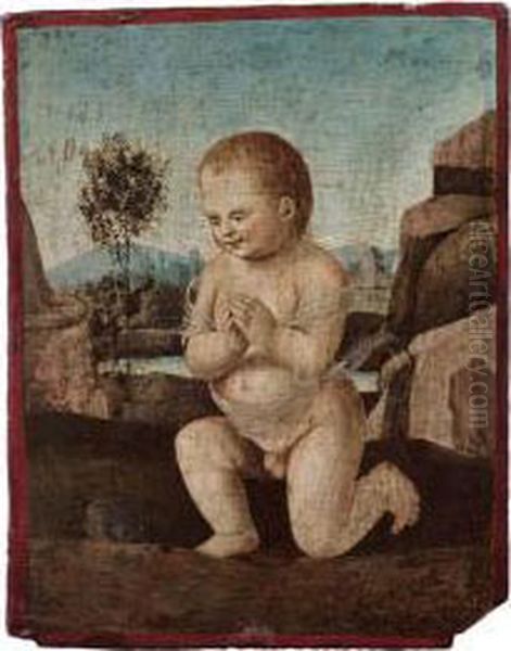 Gesu Bambino In Preghiera Oil Painting by Antonio Francesco Peruzzini