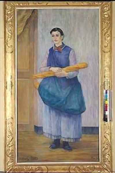 Lady Carrying Bread Oil Painting by Albert Dubois-Pillet