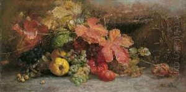 Herbstliches
 Fruchtestilleben. Oil Painting by Anna Peters