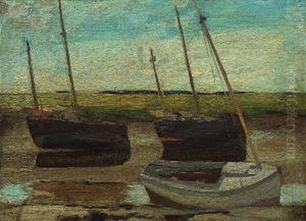 Breton Boats Oil Painting by Charles Rollo Peters