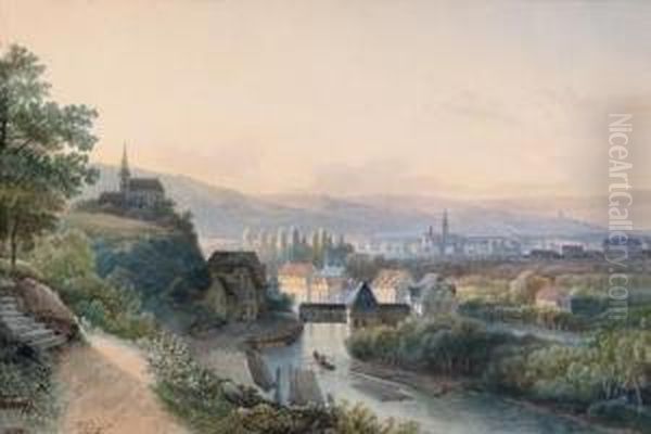 Die Umgebung Von Stuttgart Oil Painting by Pieter Francis Peters