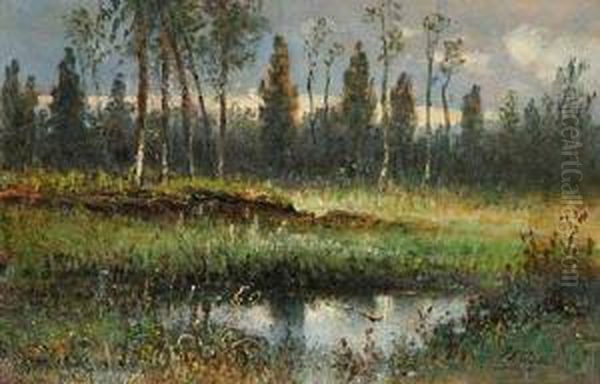 Waldweiher Oil Painting by Pieter Francis Peters