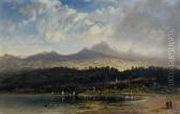 Le Mont Santis Oil Painting by Pieter Francis Peters