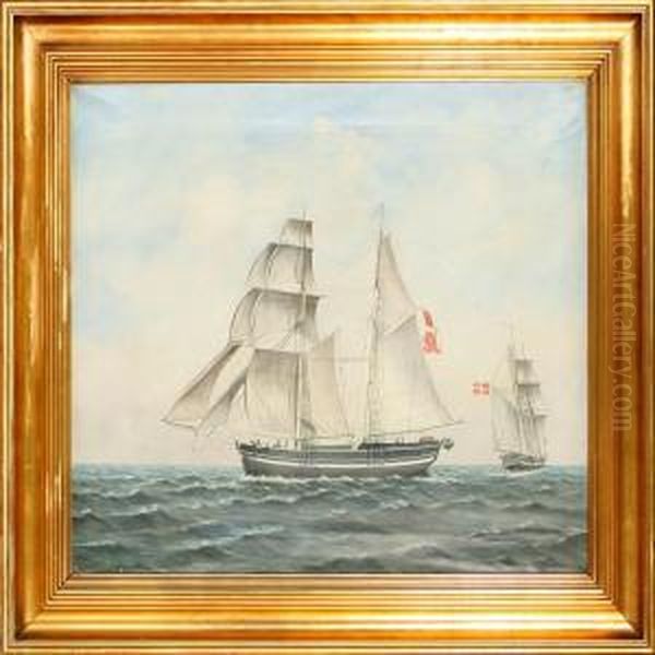 A Danish Oil Painting by Jacob Petersen