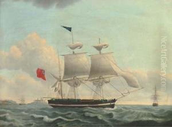 The English Brig Endimion Oil Painting by Jacob Petersen