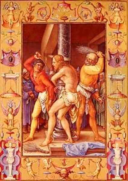 Ms 39 1601 The Flagellation of Christ from Passio Domini Nostri Jesu Christi Secundum Joannem Oil Painting by Durer or Duerer, Albrecht