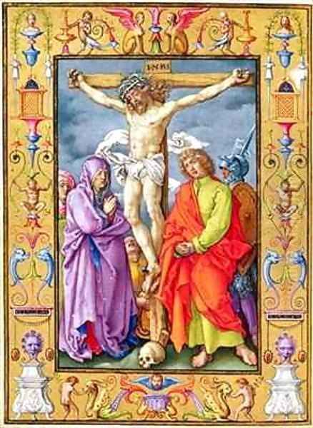 Ms 39 1601 The Crucifixion from Passio Domini Nostri Jesu Christi Secundum Joannem Oil Painting by Durer or Duerer, Albrecht