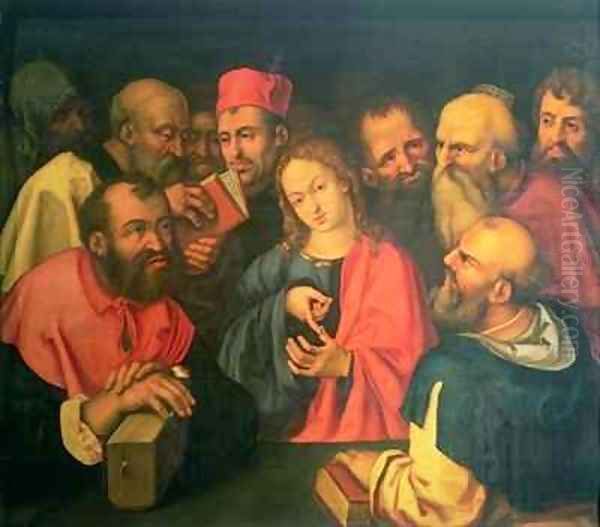 Christ aged twelve among the scribes Oil Painting by Durer or Duerer, Albrecht