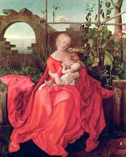 Virgin and Child Madonna with the Iris 2 Oil Painting by Durer or Duerer, Albrecht