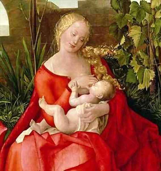 Virgin and Child Madonna with the Iris Oil Painting by Durer or Duerer, Albrecht