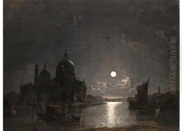 Venedig Im Mondschein Oil Painting by Henry Pether