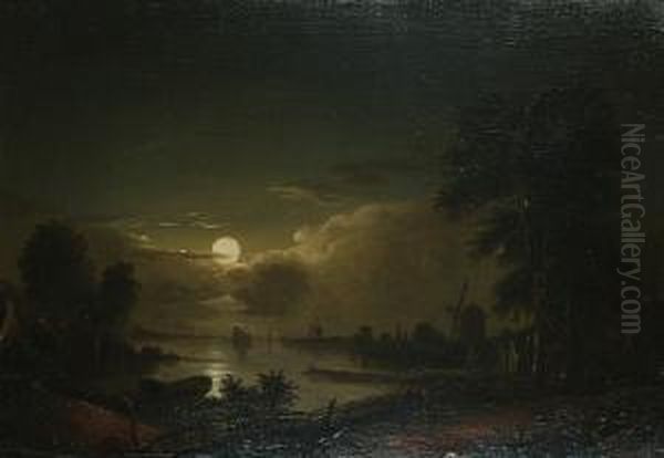 A Stroll In The Moonlight Oil Painting by Sebastian Pether